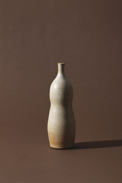 wheel thrown single stem vase