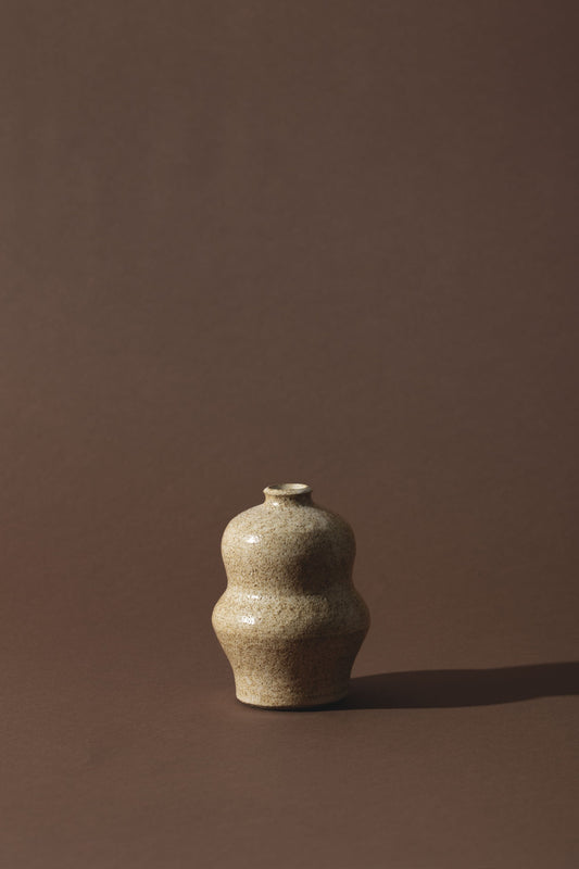 wheel thrown single stem vase