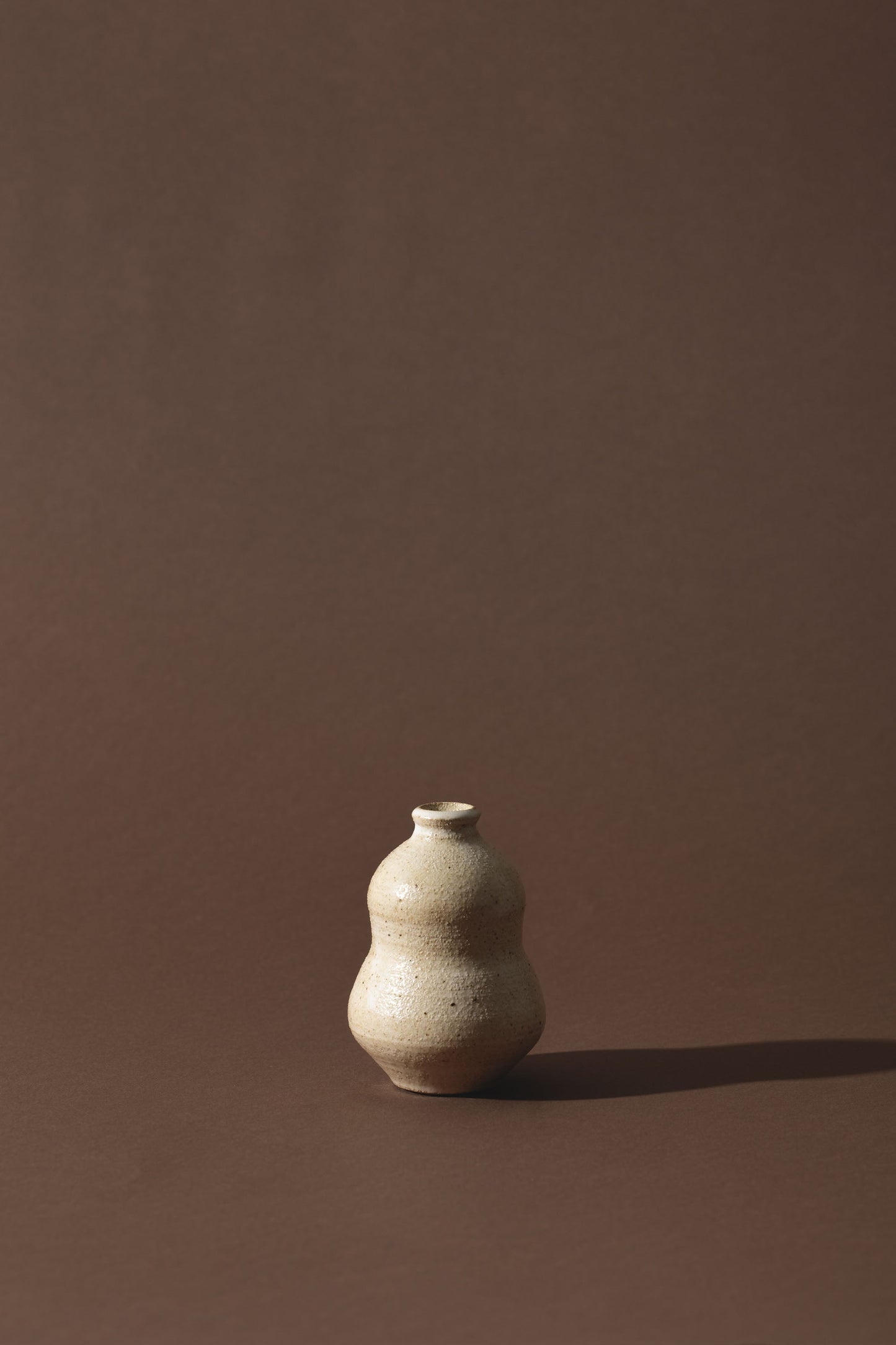 wheel thrown single stem vase
