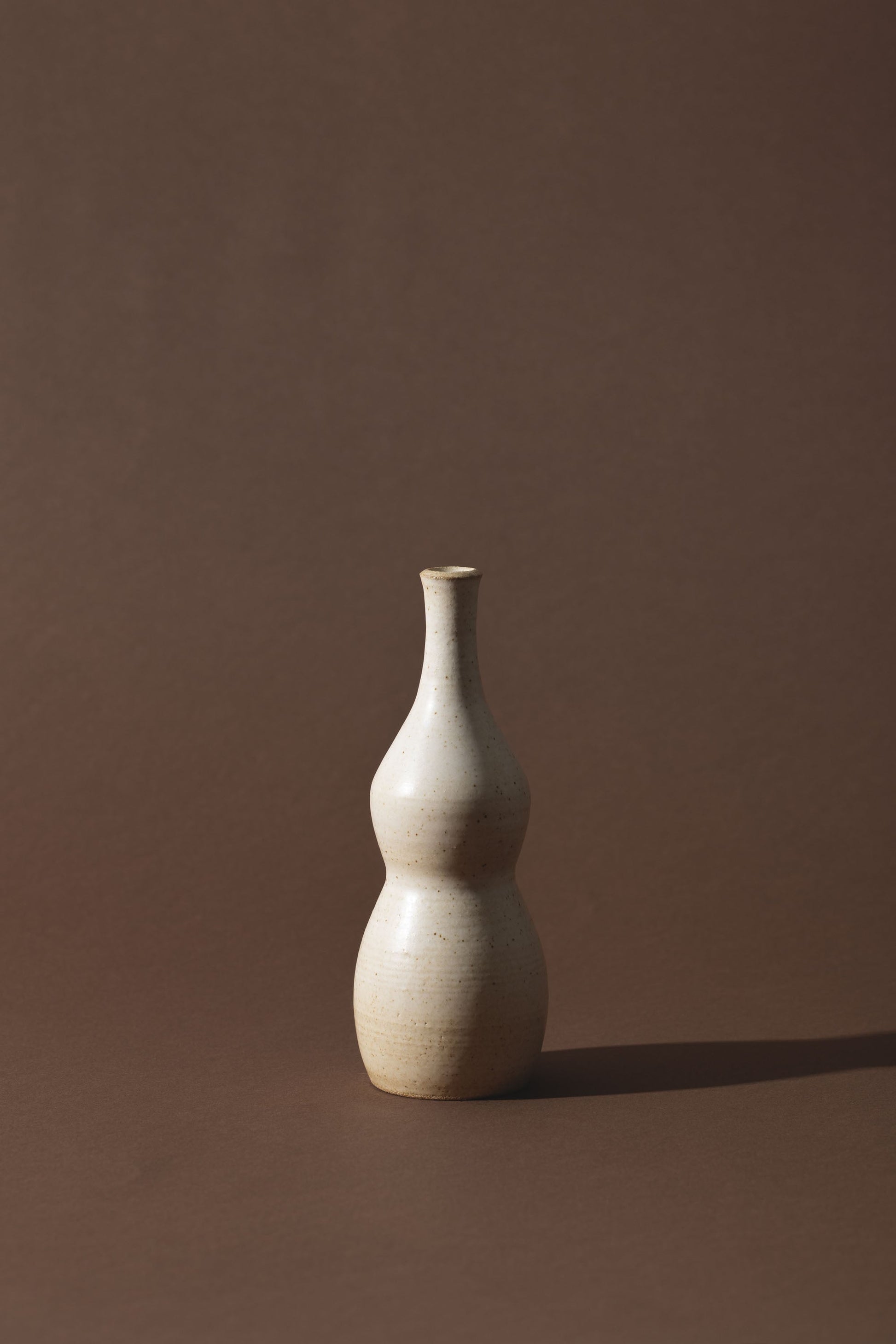 wheel thrown single stem vase