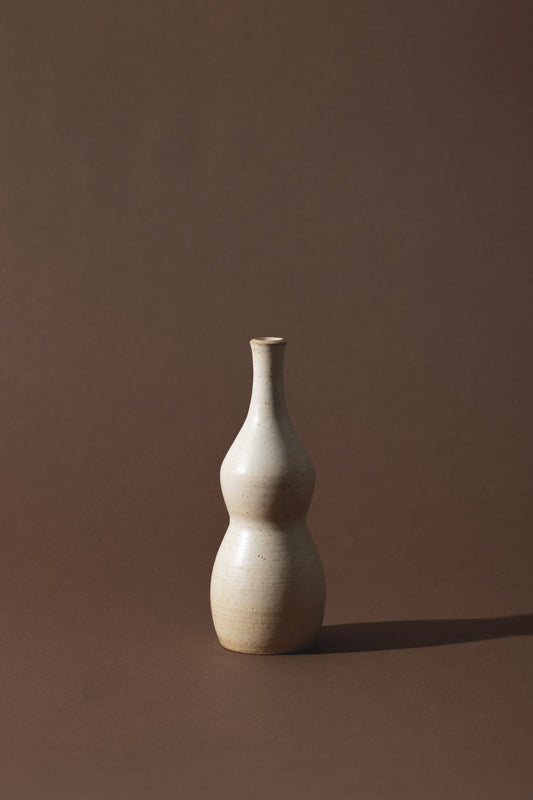 wheel thrown single stem vase