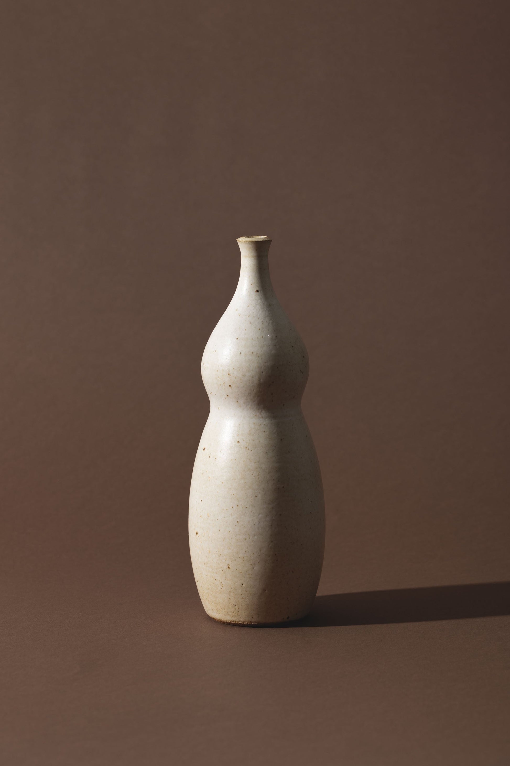 wheel thrown single stem vase