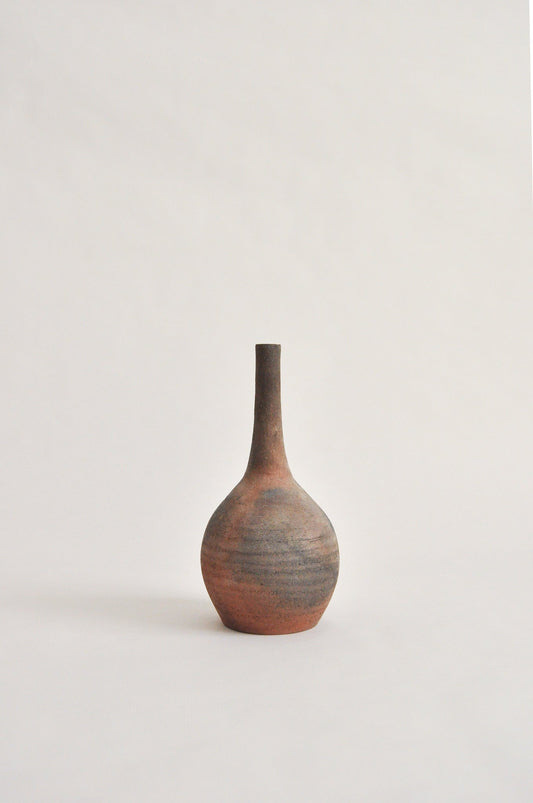 wheel-thrown, pit fired vase