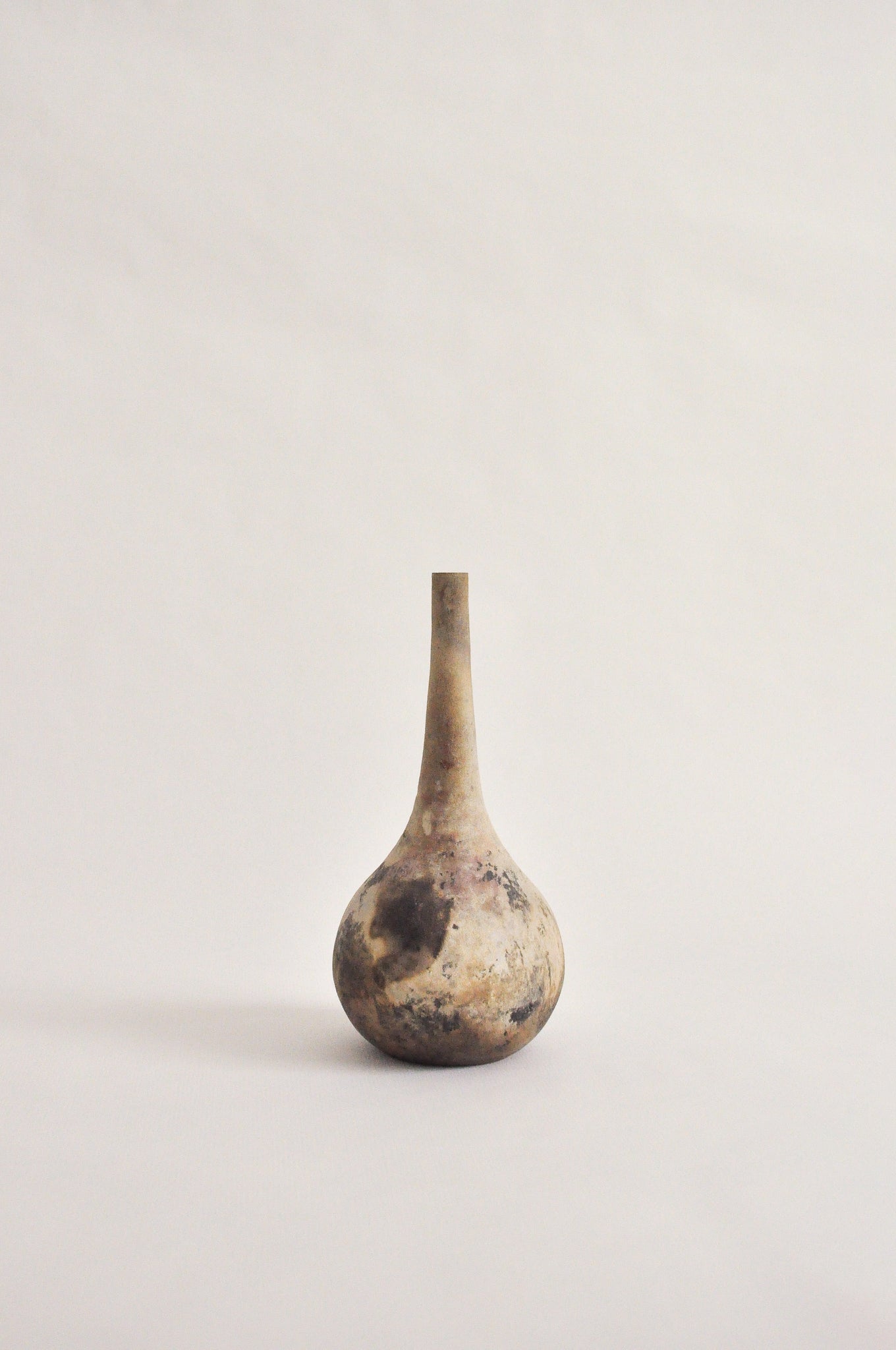 wheel-thrown, pit fired vase