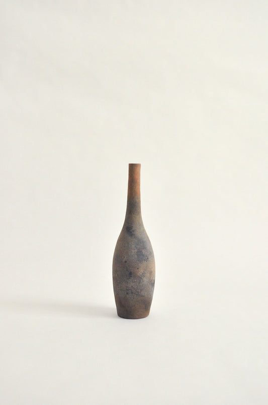 wheel-thrown, pit fired vase